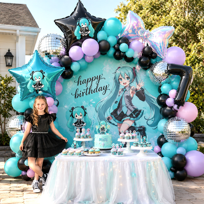 Balloon Arch Kit - Hatsune Miku Virtuele Zanger Ballonboog Garland