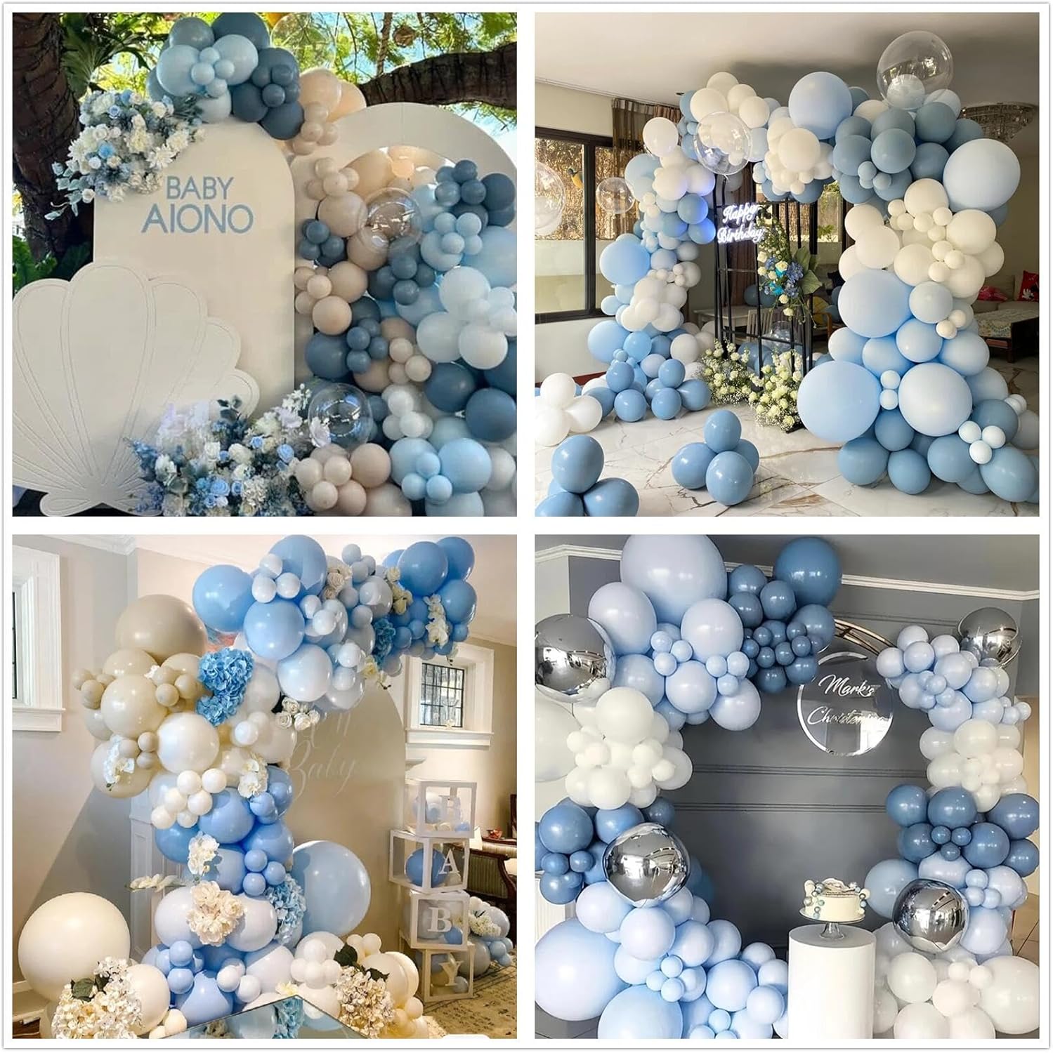 Stoffige Blauwe Zandwitte Late - Balloon Arch Kit recensie en prijs