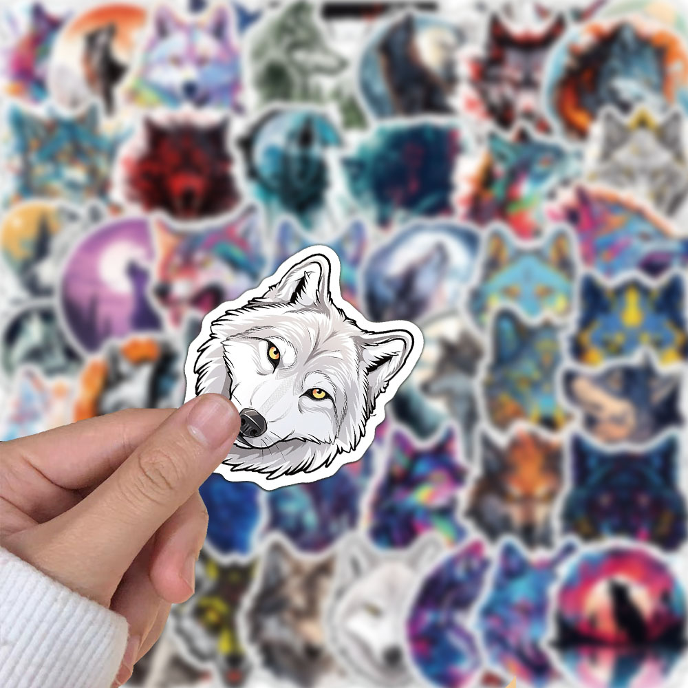 50 STKS Wolf Decoratie Sticker - Plastic Cup 50Pcs recensie en prijs